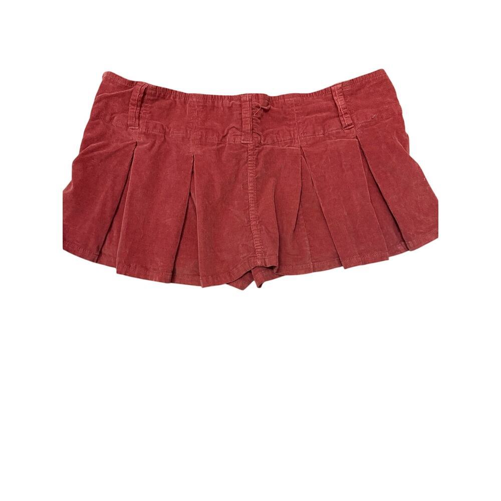 Free People Corduroy Pleated Micro Mini Skirt Skort size 8 Y2K Style Twee - Picture 5 of 6